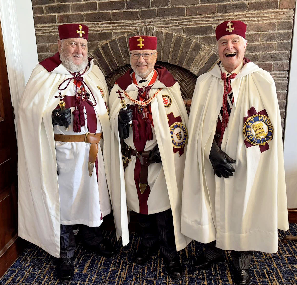 R.E.Kt. J.Roberts, V.H.& S.Kt. A.Rainbow & V.E.Kt. S.Ostrowski
